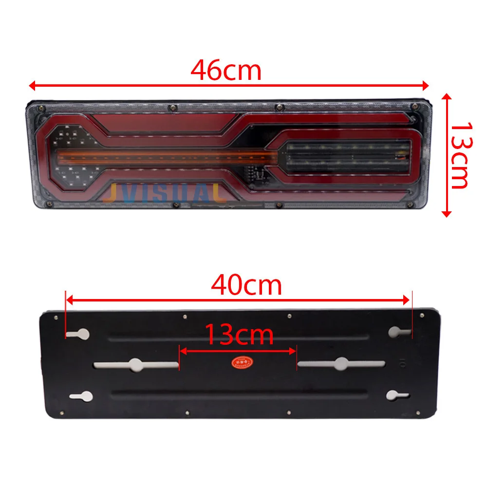 2x 12-24V Waterproof LED Rear Tail Stop Reverse Indicator Light Truck Trailer Caravan Van Lamp Brake Reversing Traffic Fog Lamp