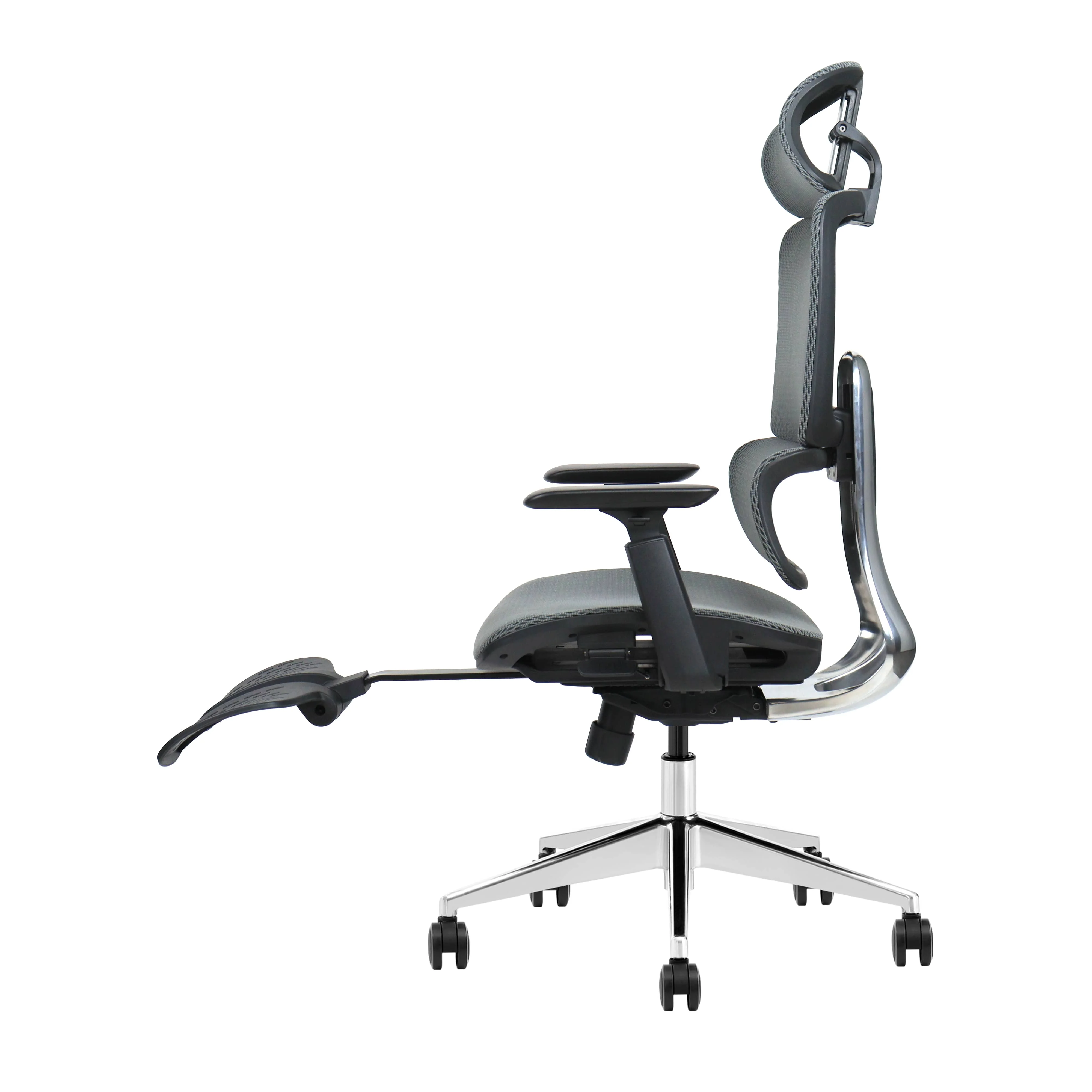 Healthy Adjustable Executive Office Chair with Lumbar Support Recliner Customizable Color & Cloth Aluminum Frame