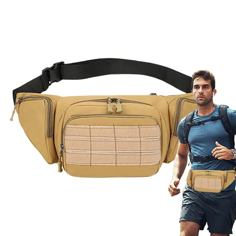 Hiking Fanny Pack Portable Nylon Hip Belt Waist Bag Utility Hip Pack Mens Fanny Bag Small Fishing Tackle Bag For Outdoor Fly