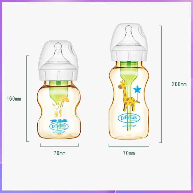 Dr. Brown's newborn PPSU / anti-colic / wide mouth / baby bottle / anti-drop 150ML，270ML baby bottle