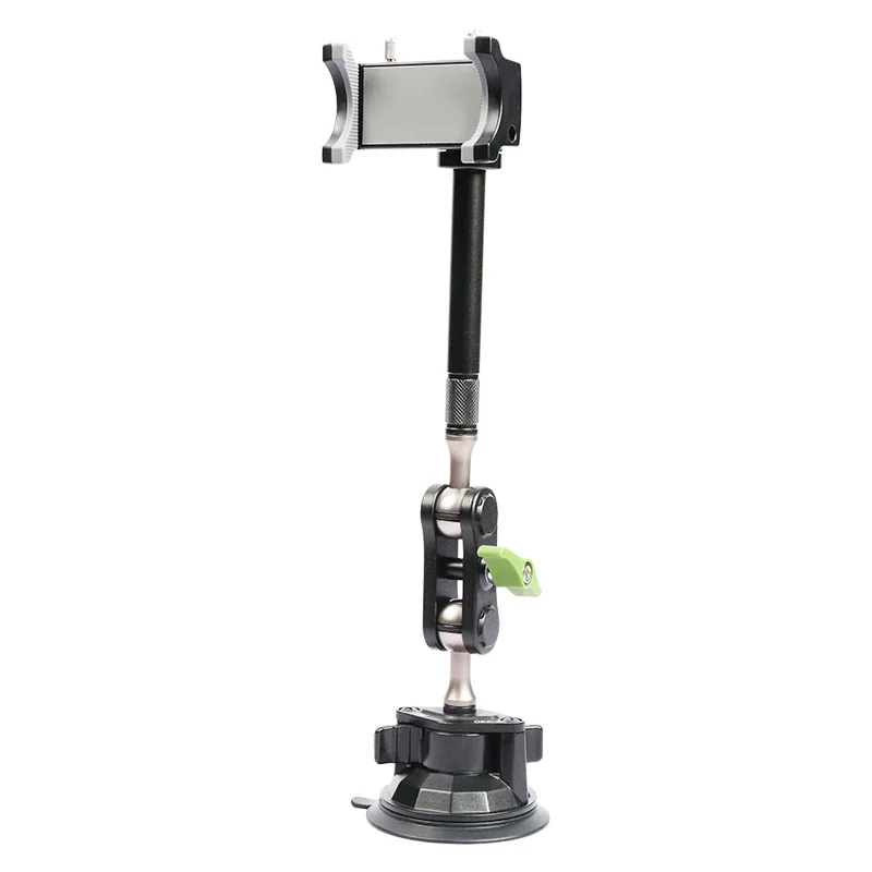 Alloy Car Phone Holder 360° Rotating Mount Ballhead Suction Cup Camera Phone Holder for Car Dashboard Windshield Vehicle