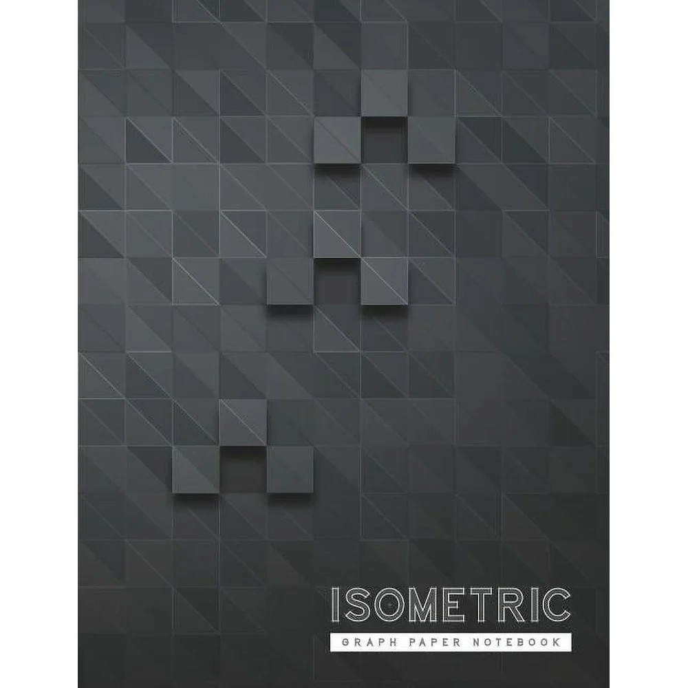 مثلث الهندسة دفتر متساوي القياس الرسم البياني ورقة ثلاثية الأبعاد لوحة الرسم مهندس رسم صياغة مجلة 120 صفحة 8.5x11 بوصة