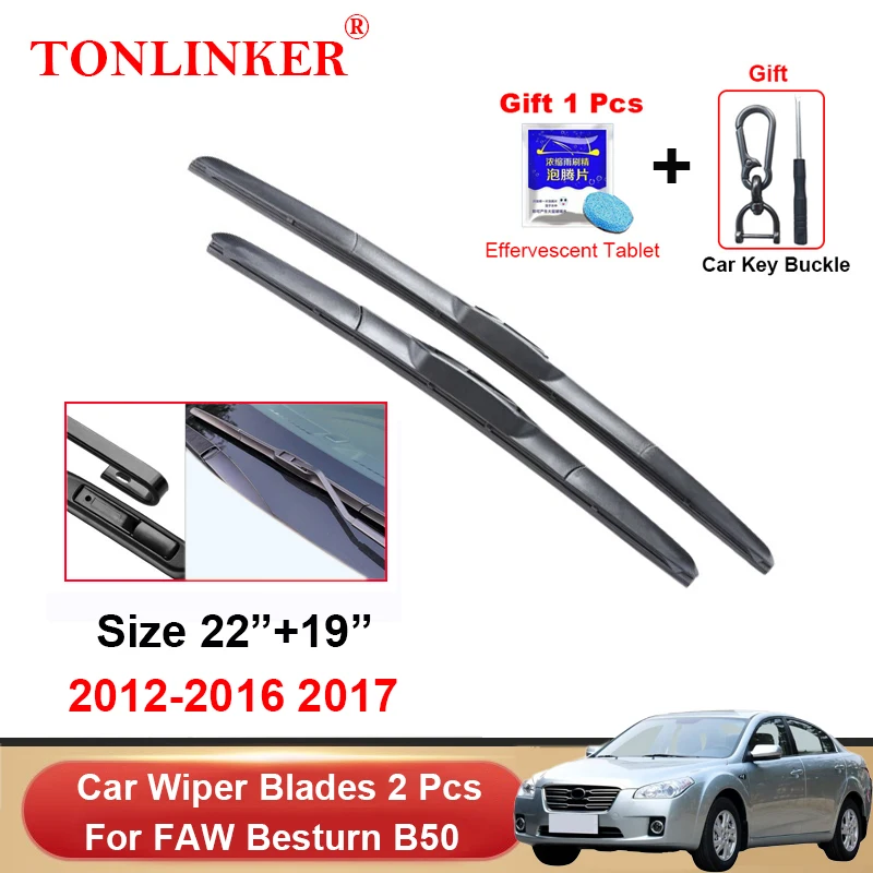 

TONLINKER Car Wiper Blades For FAW Bestune B50 2012 2013 2014 2015 2016 2017 Car Accessories Front Windscreen Blade Wiper Goods