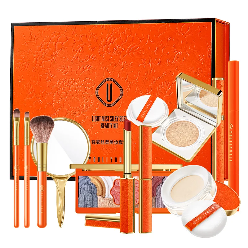 

gift box for women Makeup Set Air Cushion Bb Cream Blush Eyeshadow Disc Lipstick Cosmetics 11-piece Beauty Gift Box