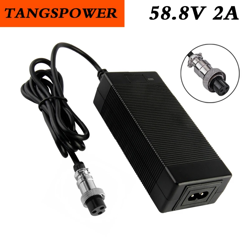 

58.8V 2A Li-ion Battery Charger 14S 52V 2A Lithium Battery pack Chargers Fast Chargeing