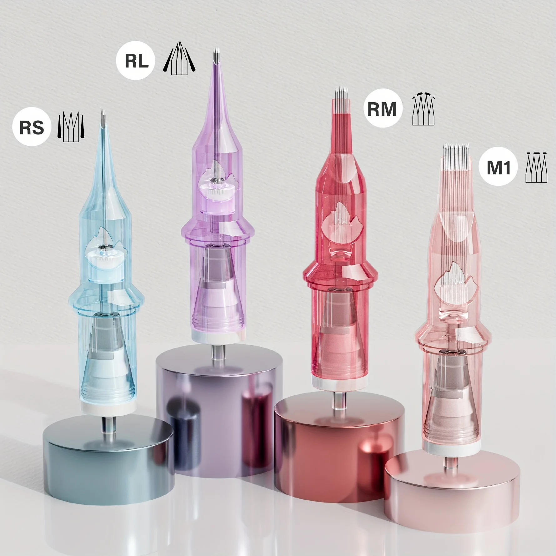 20/50Pcs Tattoo Cartridge Needles Neebol Mixed Size Round Liner Shader Magnum Curved/Round Mag #12#10 Standard 3RL 5RL 7RL 9RL 11RL 5RS 7RS 9RS 7RM 9RM 9M1 Multicolored Disposable Membrane, Body Art D image 5