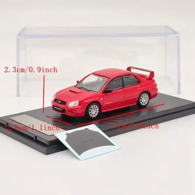 MC 다이캐스트 1:64 스케일 임프레자 WRX STI 한정판 합금 시뮬레이션 자동차 모델 컬렉션 기념품 장식품 선물