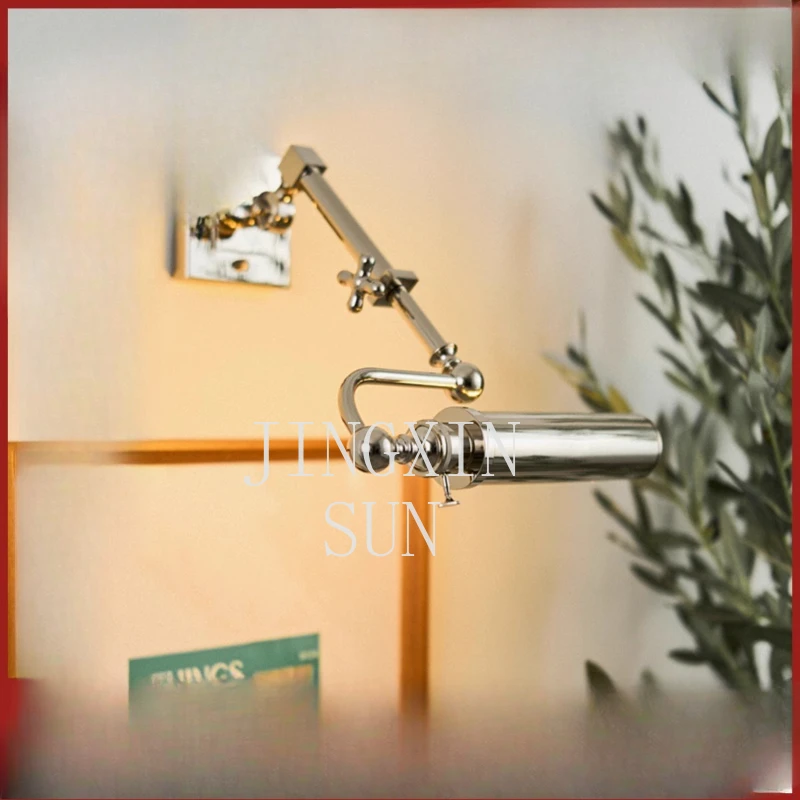 

Vintage design retractable mirror headlight creative industrial style porch cafe loft wall light