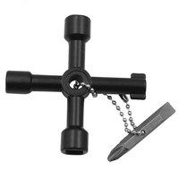 Electric Cabinet Car Elevator Cross Key Wrench Water Meter Valve Key Internal Triangle Wrench Multi-purpose Tool Portable