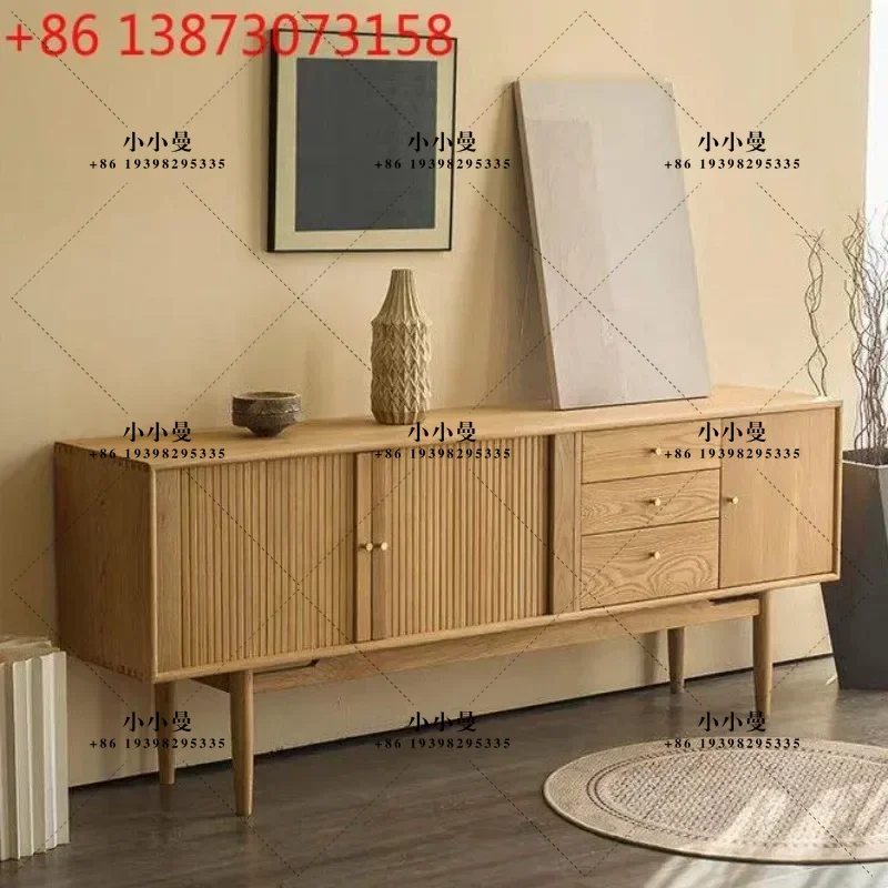 Nordic small apartment high rolling shutter door Japanese storage living room cabinet