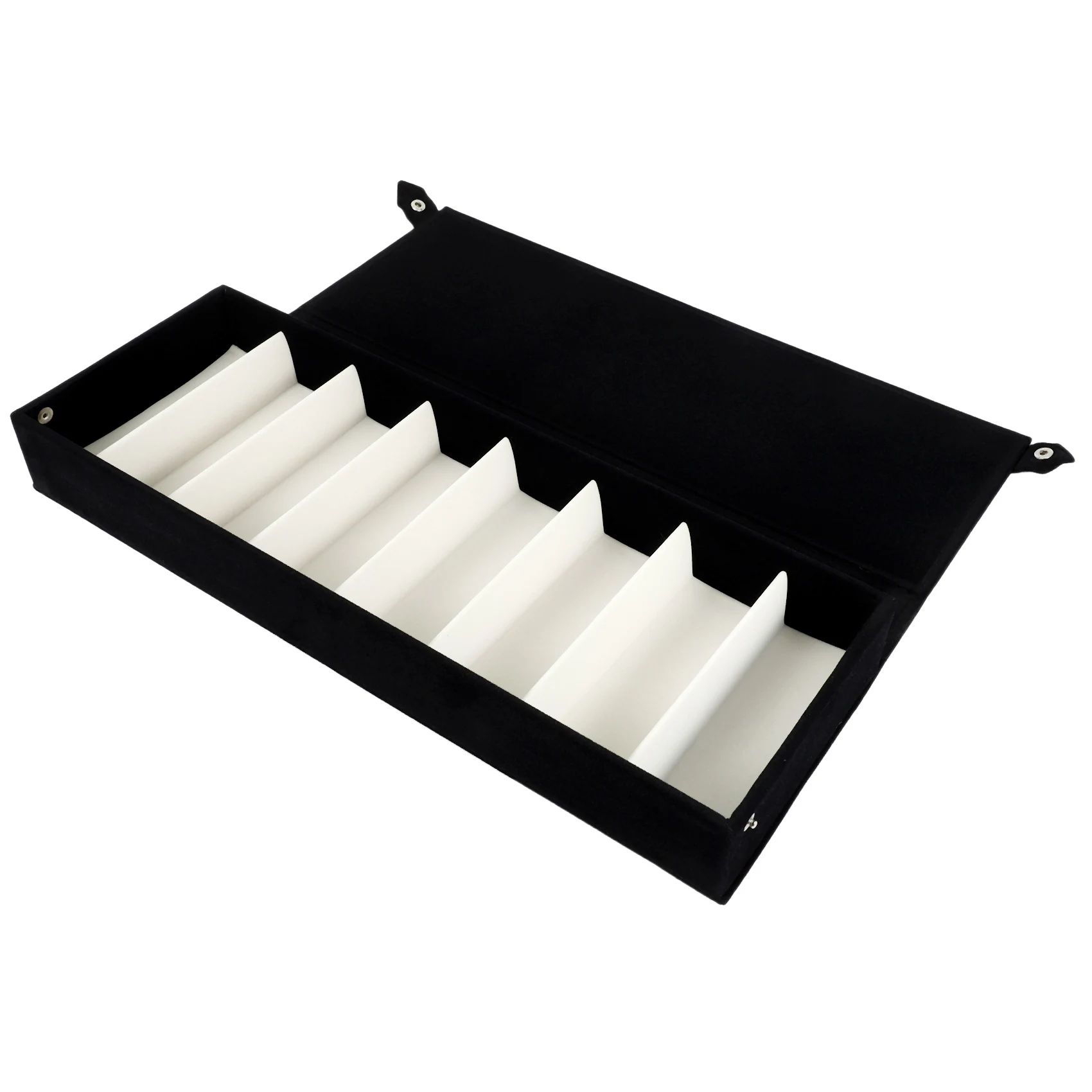 ABQR 8-слотовая подставка для очков, держатель для солнцезащитных очков, витрина для хранения очков, лоток для ювелирных изделий, ящик для хранения, органайзер унисекс, черный