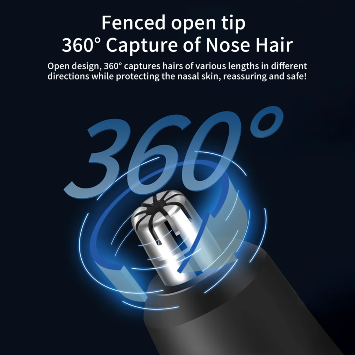 Mini tagliacapelli per naso ricaricabile USB nero portatile di alta qualità, efficiente e delicato per uomo. Rimuovi facilmente e in modo pulito unw