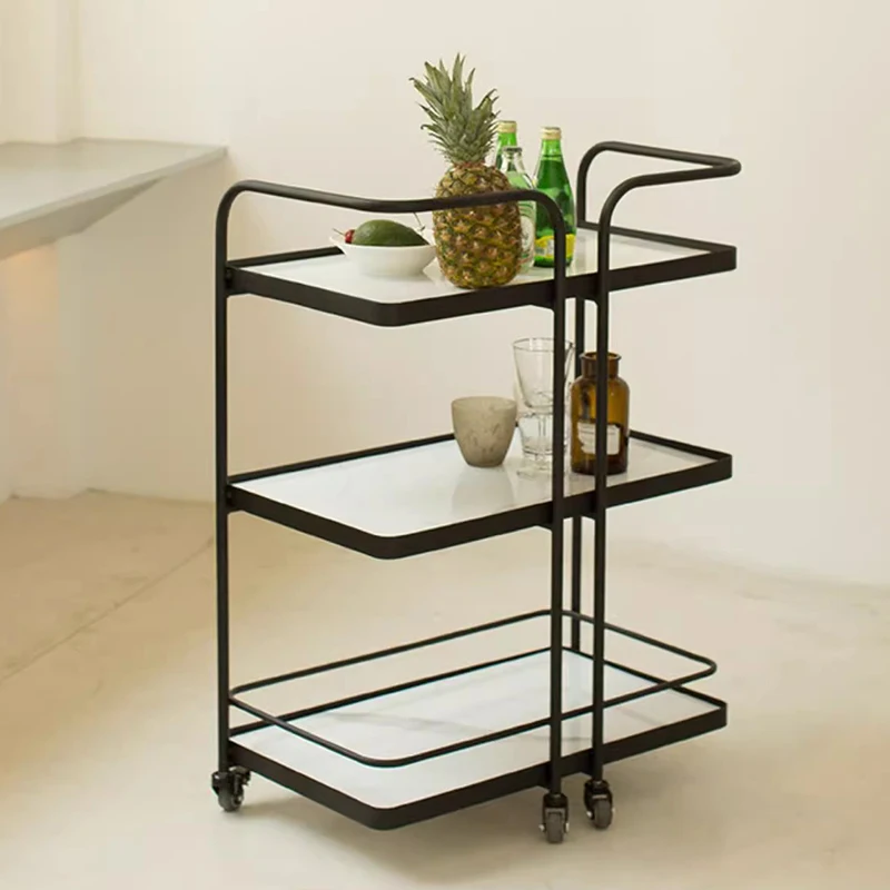 Food Rolling Trolley Storage Organization Cabinets Restaurant Trolley Cart Truck Utility Carrinho Auxiliar Kitchen Furniture