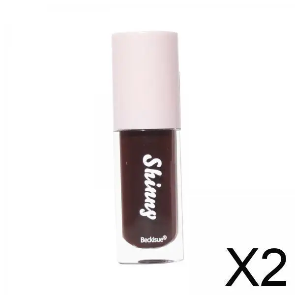 زيوت الشفاه المغذية بلسم الشفاه اللامع عالي اللمعان أحمر الشفاه السائل برأس فرشاة كبيرة زيت الشفاه السحري الشفاف للسفر المكتبي