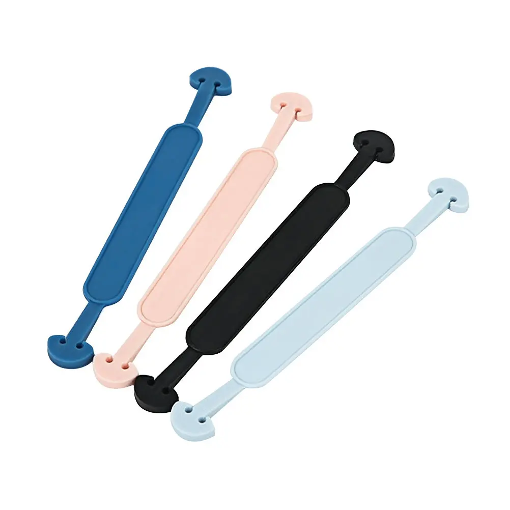 

20Pcs Mask Rope Extension for Ear Protection Comfortable Ergonomic Anti-Slip Mask Hook Adjustable Ear Saver Band Sky-Blue Black