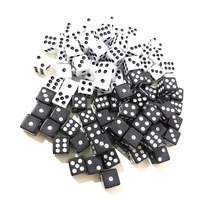 5Pcs/10Pcs New 14mm/10mm 6 Sided Drinking Dice Acrylic White Dices Cubes RPG Dice Game Accessory Data Party Game Digital Dices