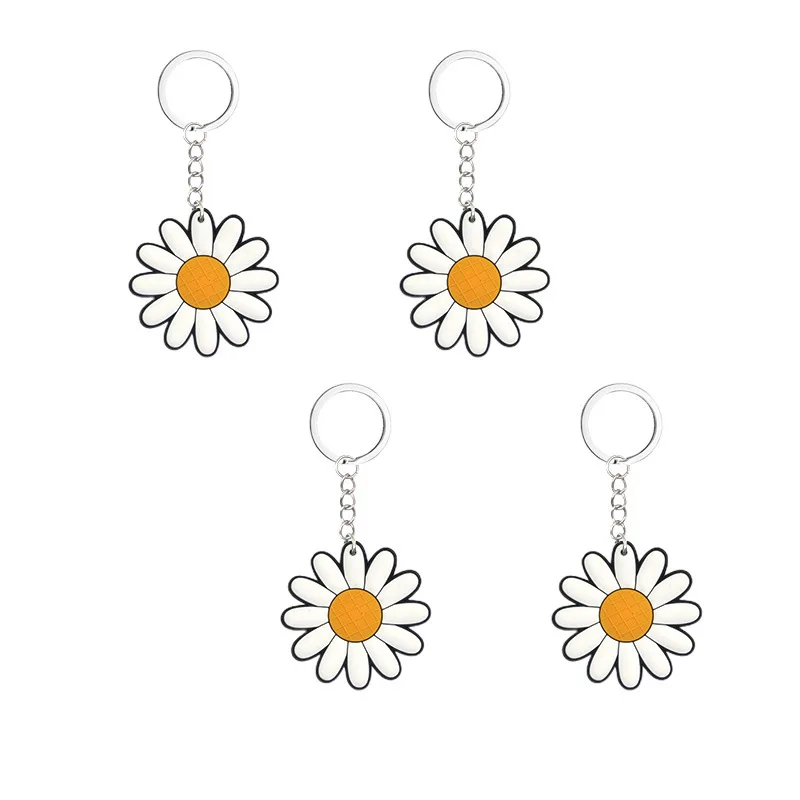 6 PCS Bee Keychain Pendants Cartoon Bee Keyring Hanging Pendant Decorations for Bags Key Chains Beekeeping Tools Bee Accessories