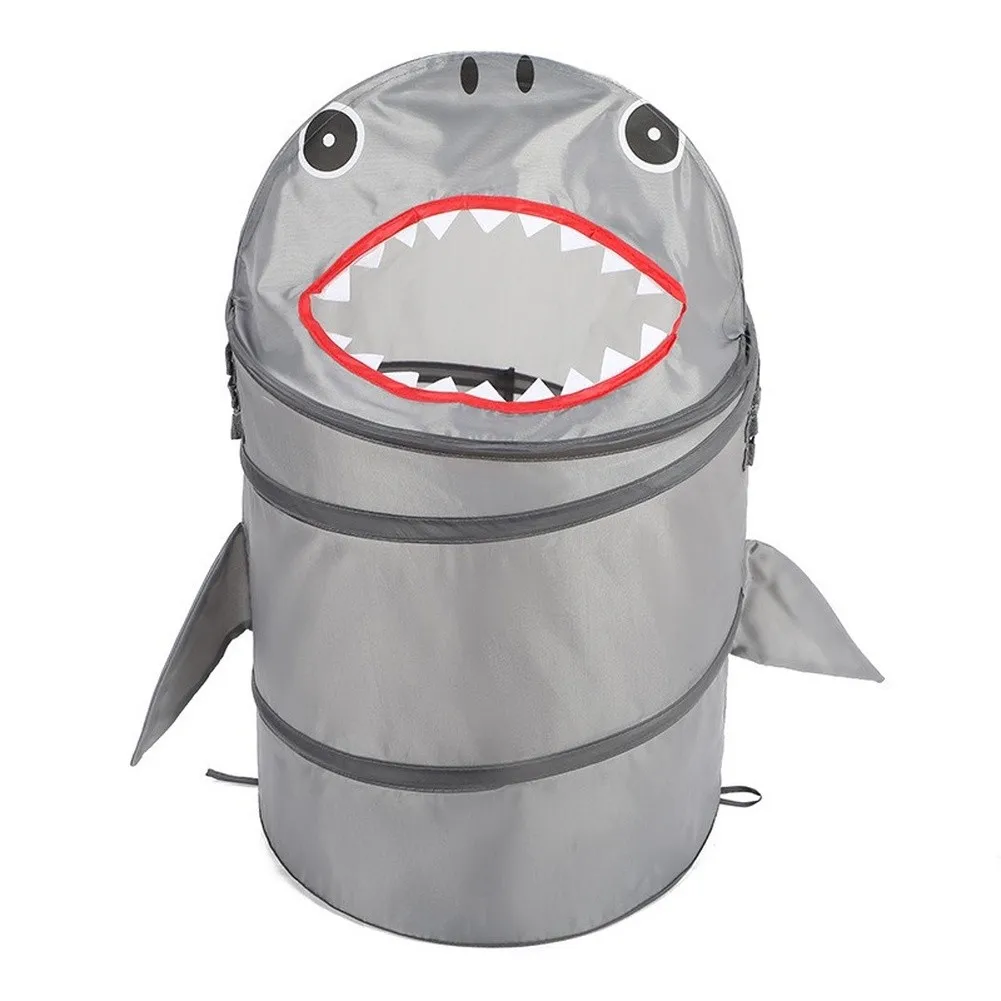 For Shark Design Foldable Storage Hamper For Toys Laundry Towels Bedding With Reinforced Sides For Nursery Bedroom Bathroom
