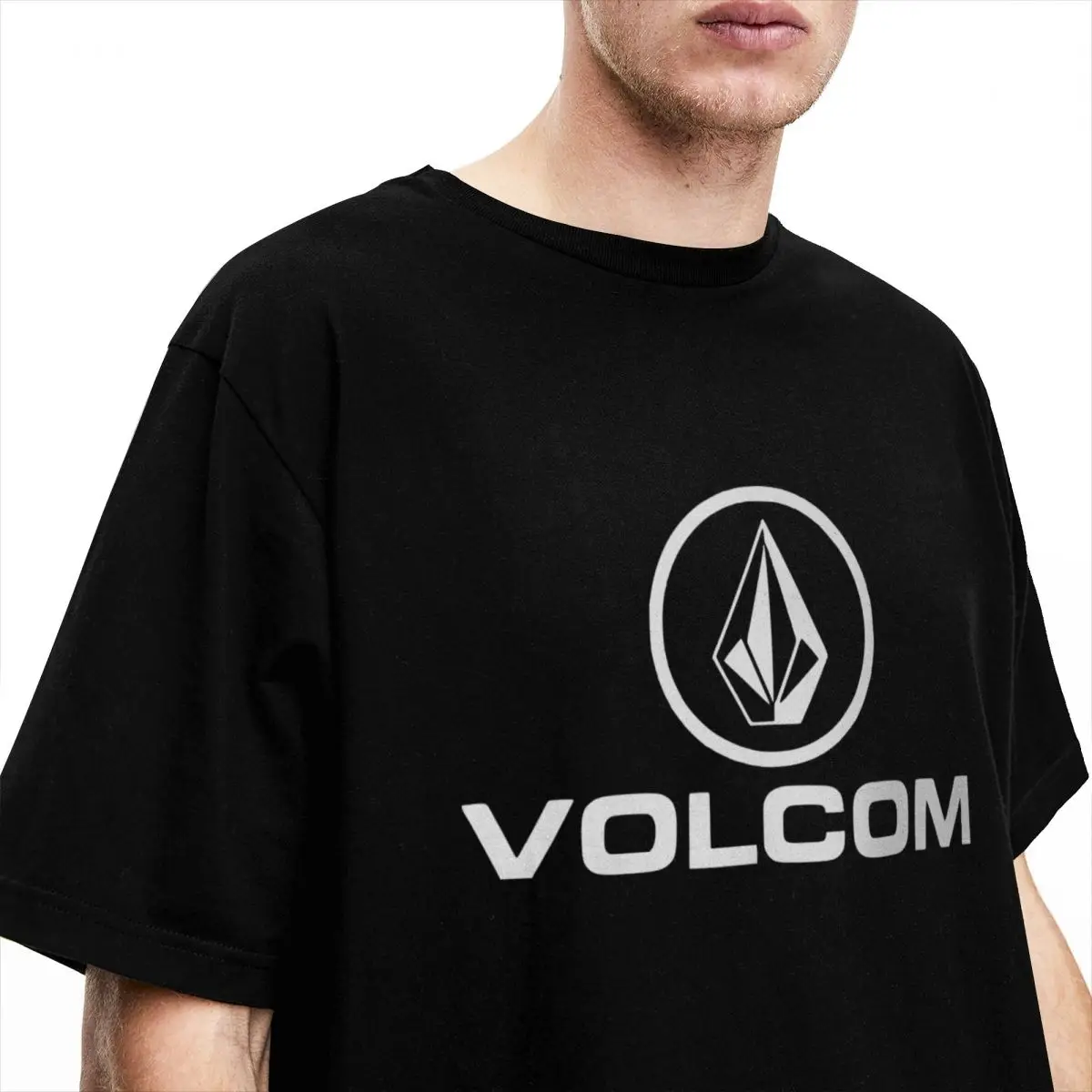 Men T-Shirts Volcoms Logo Funny Cotton Tees Short Sleeve T Shirts Crewneck Clothing Gift Idea