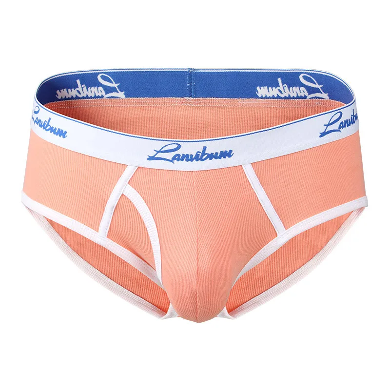 1/3 PCS New Men\'s Underwear Mid Waist Thread Cotton Breathable Solid Color Youth Underwear Men\'s Triangle Pants