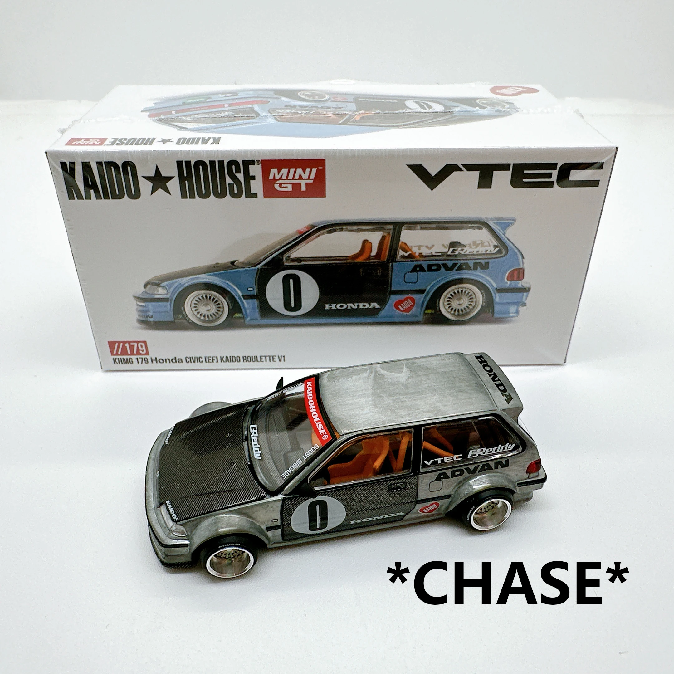 Kaido House 179 *CHASE* 1:64 EF ROULETTE V1 HONDA CIVIC غطاء محرك السيارة القابل للفتح Diecast نموذج سيارة MINIGT KHMG