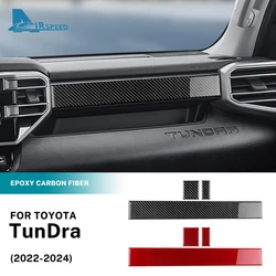 Real Soft Carbon Fiber Sticker For Toyota Tundra 2022 2023 2024 2025Car Co-pilot Central Control Interior Trim Accessories