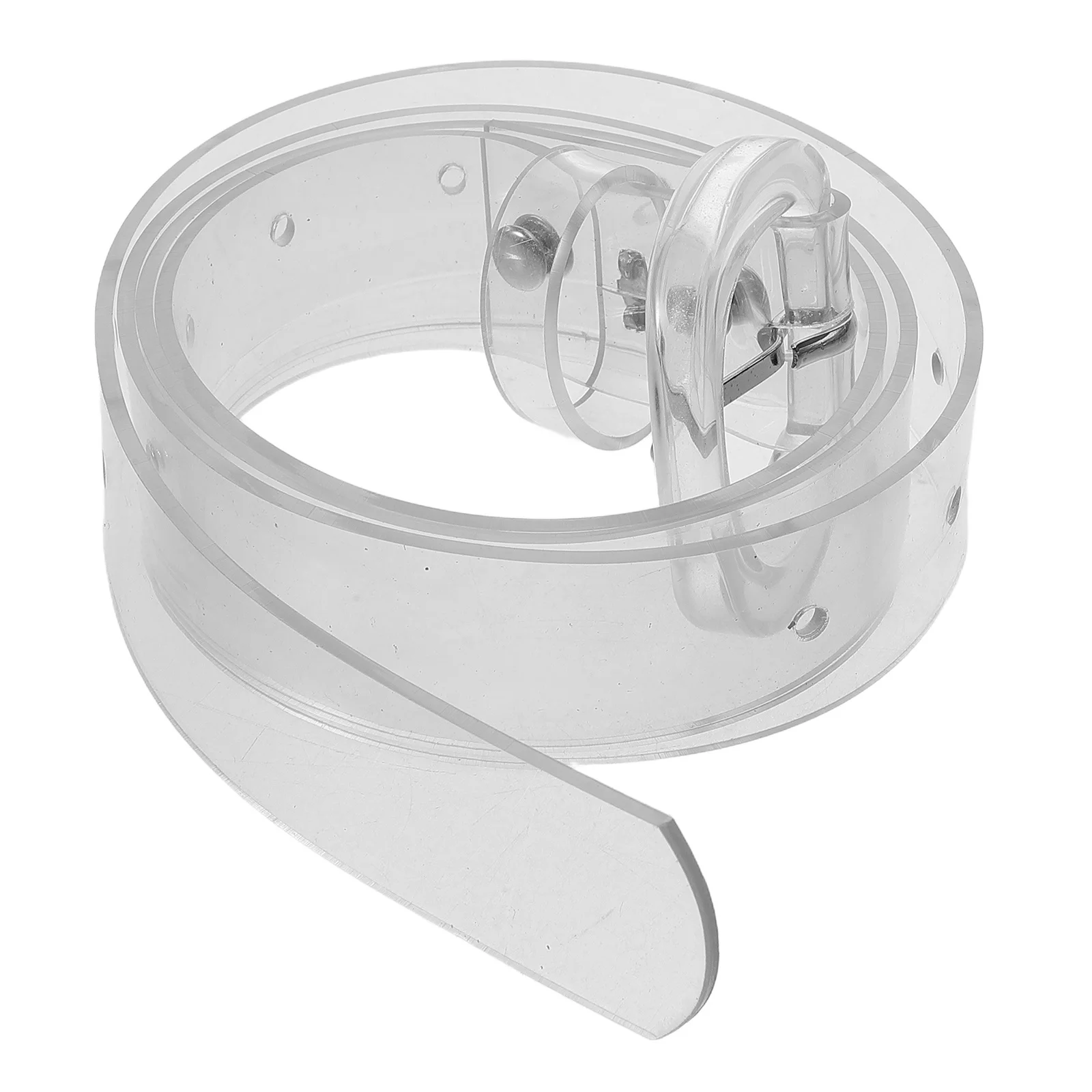 

Transparent Belt Women Fashionable PVC Sweater Belts Adjustable Length Durable Materials High Waist Vintage Ladies Dresses