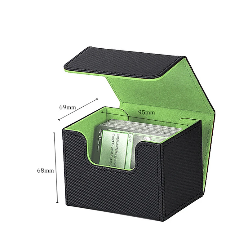 PU leather trading card box collection capacity Tarot card box Mtg card storage box game card set box storage organizer