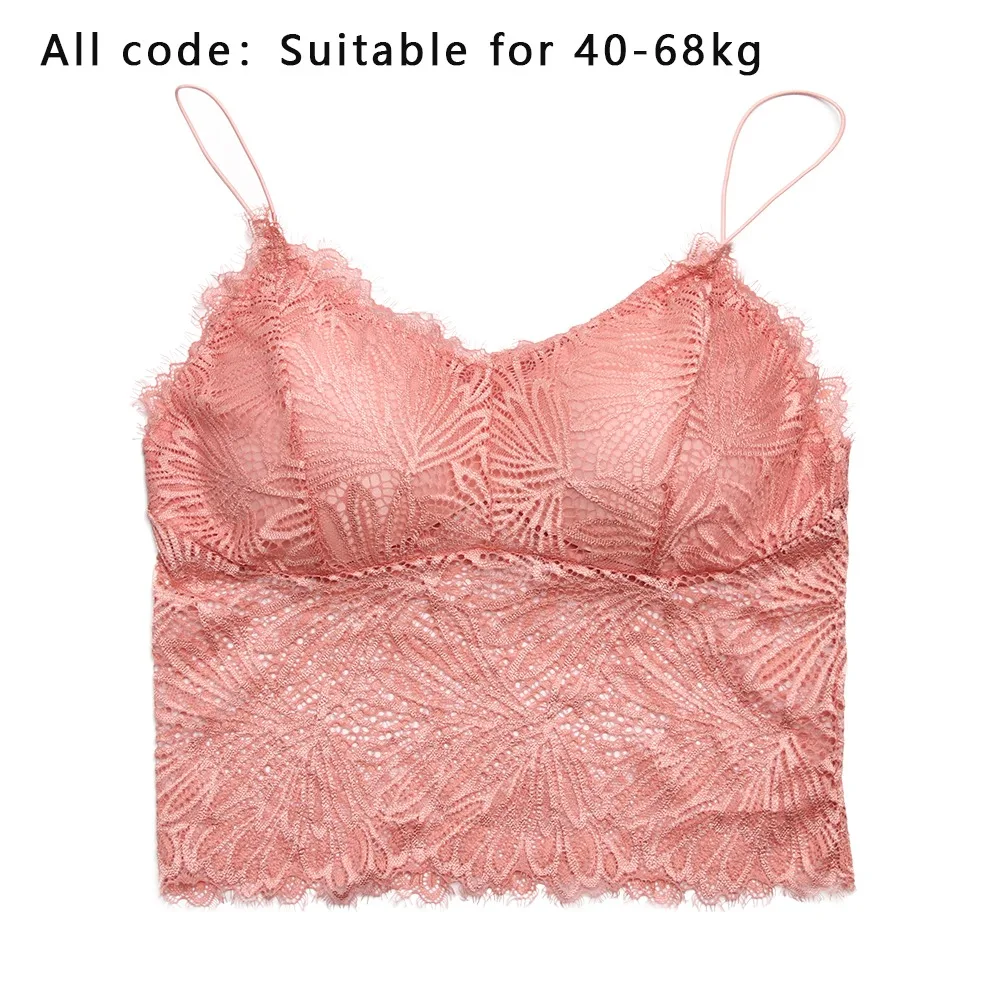 Top de encaje Sexy para mujer, Tops sólidos sin mangas, Bralette sin relleno, corpiño con cremallera en la espalda, Top corto sin mangas para Club de verano