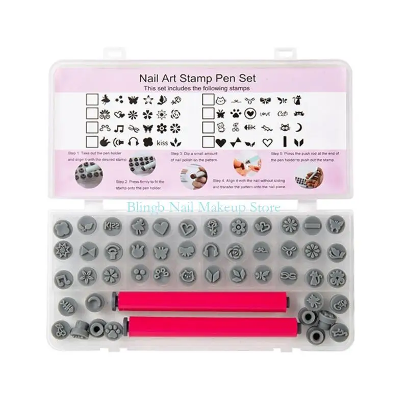 

28ta Light Definition 48pcs Набор штампов для ногтей. Различные узоры.