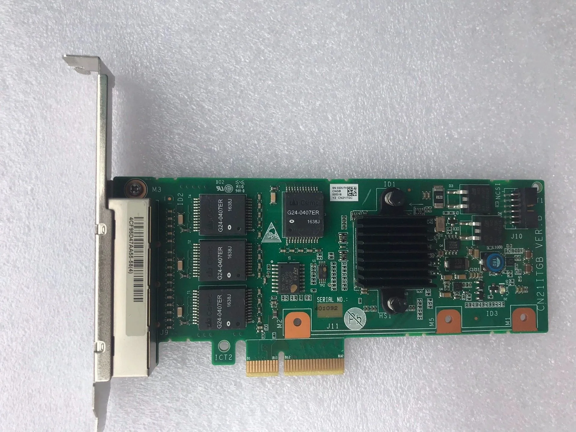 

Uesd SP212 CN21ITGC01 i350-T4 Network Card Quad Port RJ-45 Ethernet