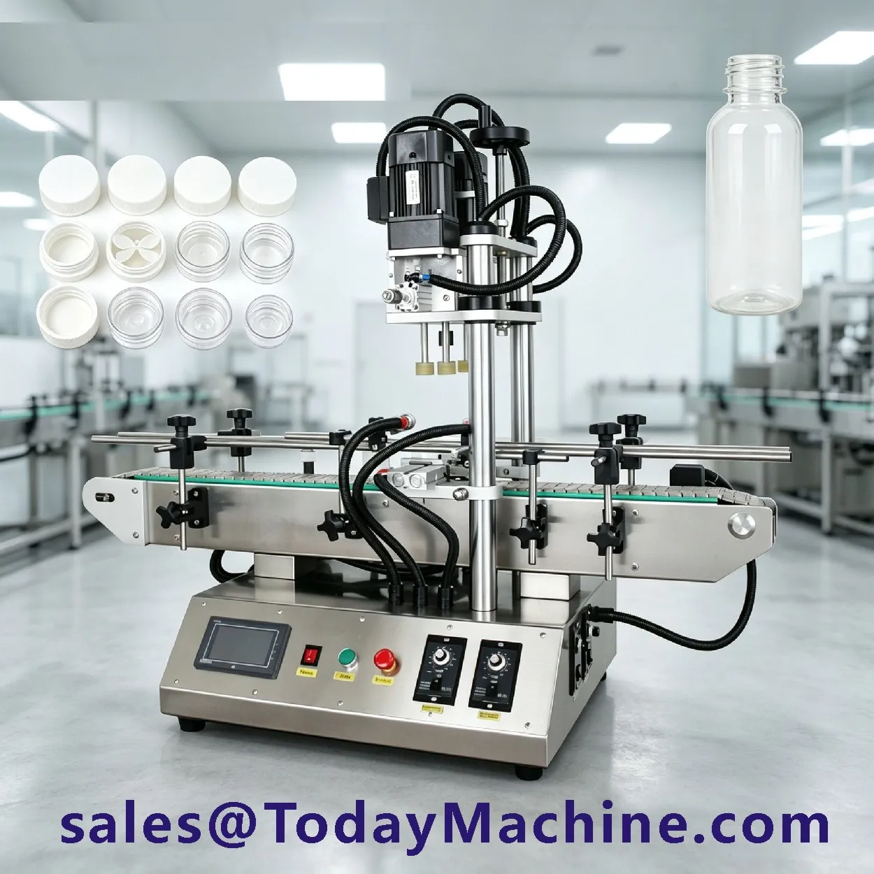 Desktop Capping Machine for Bottle Lids for Small Business Food Beverage Chemical Applications Pneumatic Glass