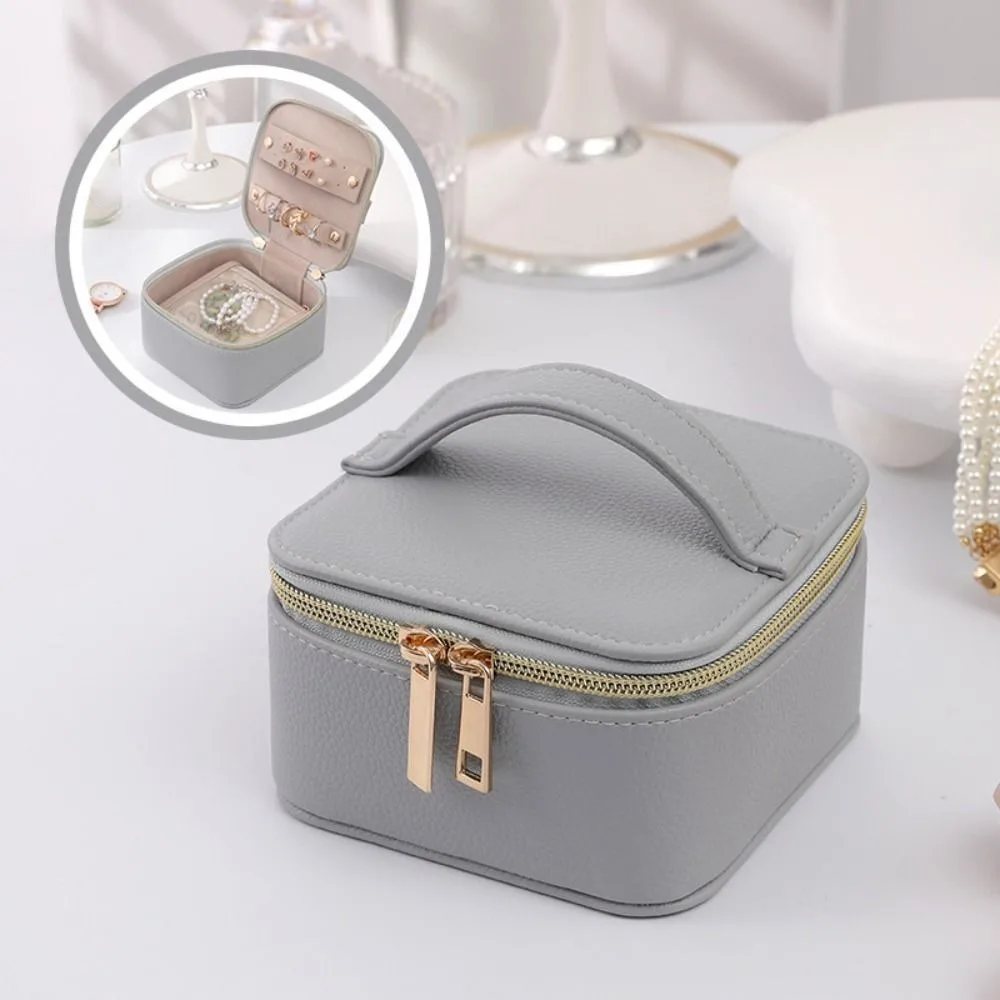 New PU Leather/Velvet Jewelry Packing Bag Large Capacity Durable Jewelry Storage Case Reusable Portable Jewelry Display Box