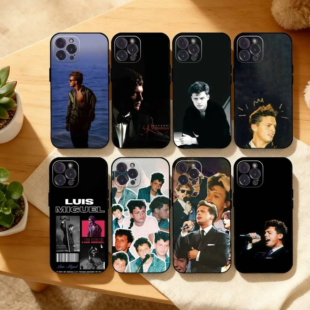 

L-Luis M-Miguel Singer Phone Case For iPhone17,16,15,14,13,12Plus,Pro Max,XS,5G Soft Silicone Black Cover