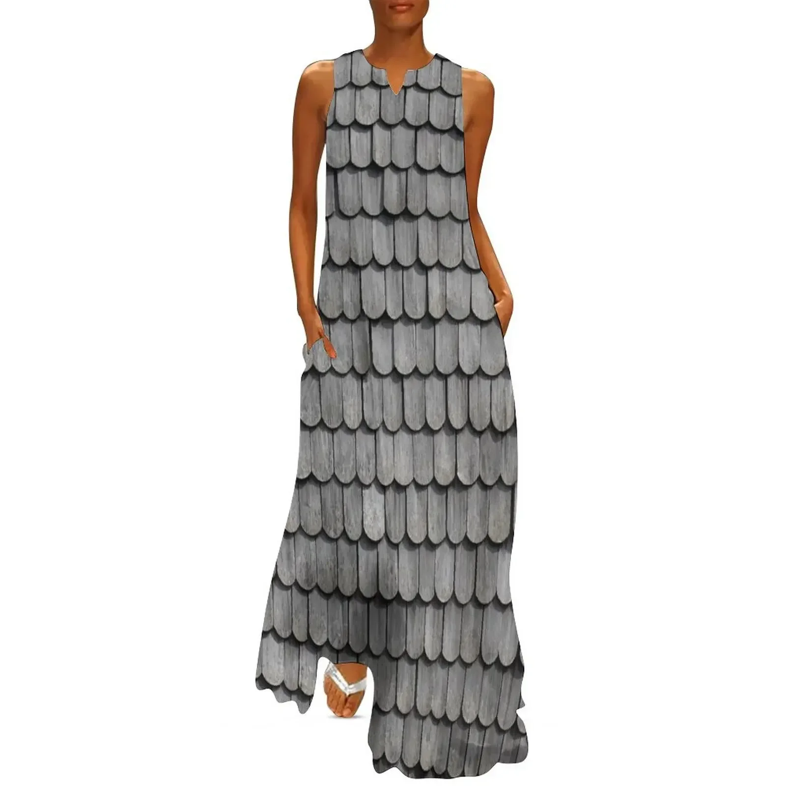 

Grey Wooden Roofing Shingles Long Dress ceremony dresses women formal occasion dresses Dress