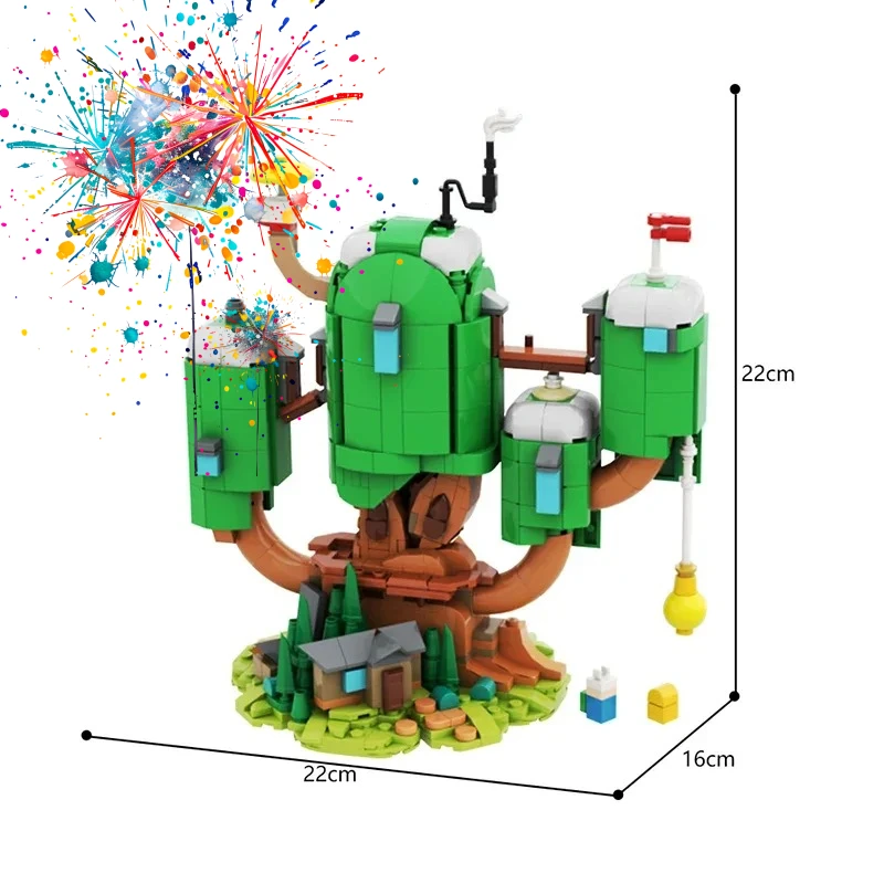 

829PCS MOC Adventures-Times Animated Game Series Building Block Assembly Finn and Jake’s Tree House Game Brick Toy Holiday Gift