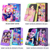 92/30pcs Cartoon Cards and stickers Kids Party Card Collection Anime Girls Group Boys Group tiger HD LOMO Cards for Fans gift
