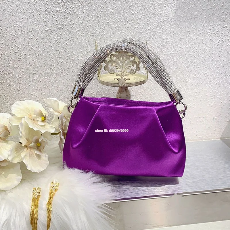 

2025 New Luxury Diamond Inlaid Casual Women's Handbag Elegant Fashionable Shoulder Bag with Durable Polyester Lining OEM/ODM