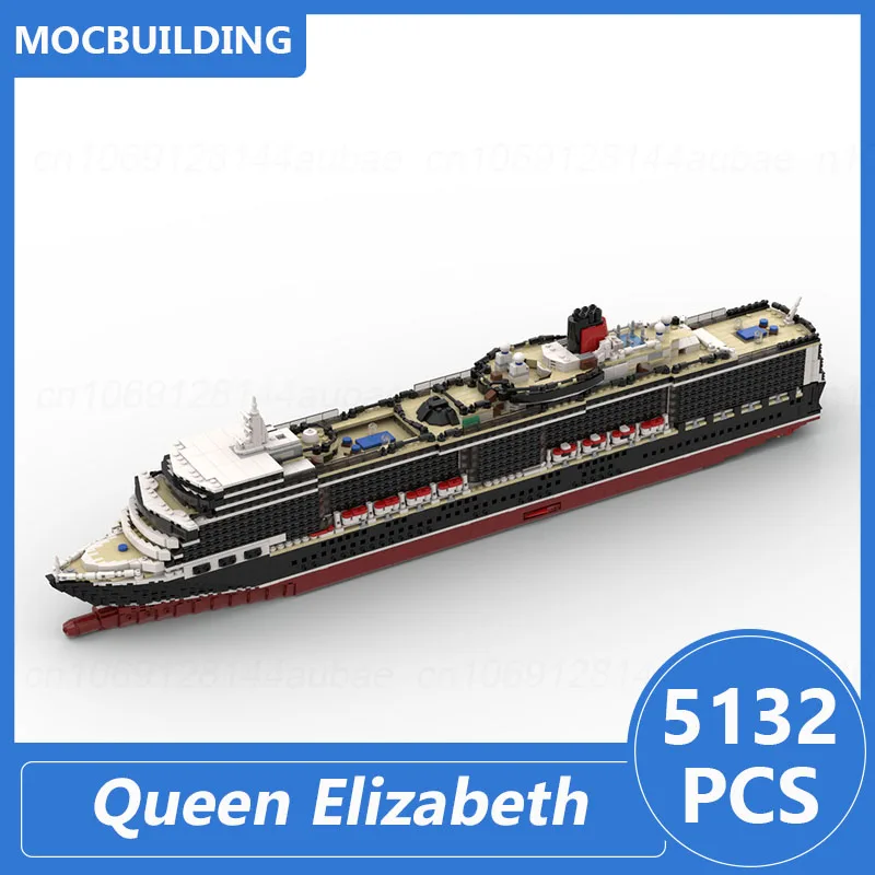 Queen Elizabeth Panamx Cruise Ship Model Moc Building Blocks Diy Assemble Bricks Transportation Educational Toys Gifts 5132PCS