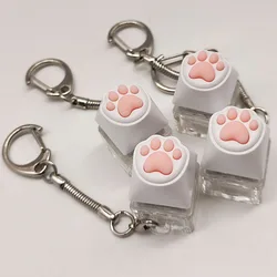 Cat claw button cute cat claw soft silicone decompression test axis device decompression keychain pendant Creative relief toy