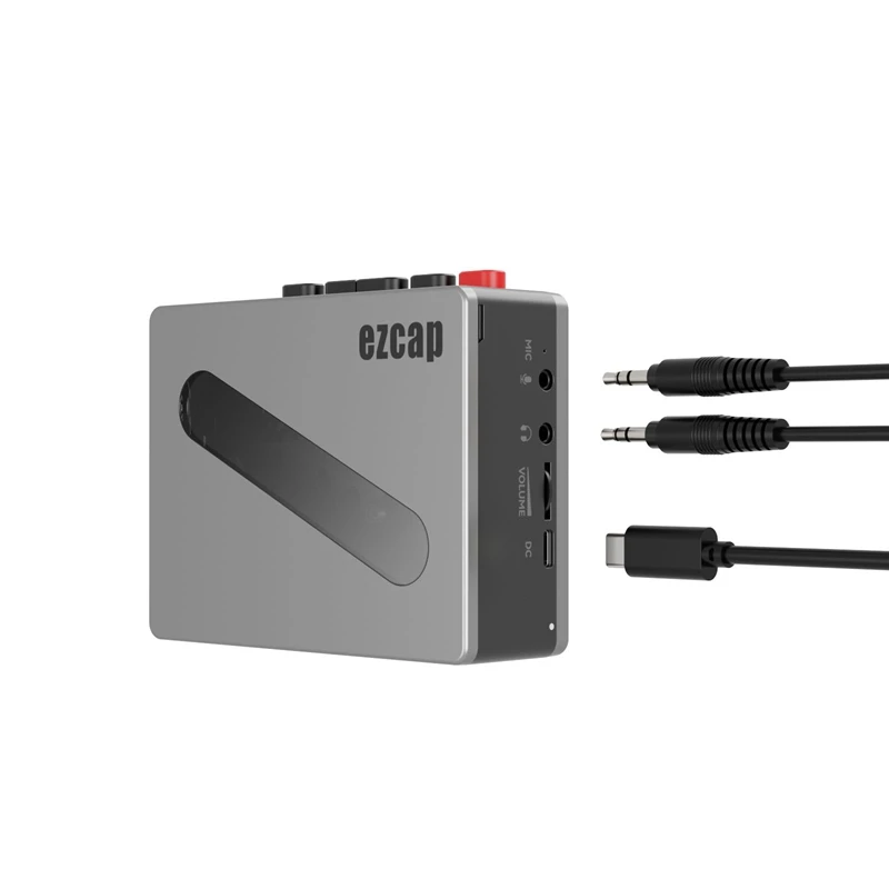Ezcap237 Cassette Recorder Walkman Player Microphone Voice To MP3 Tape Converter Built-in Battery 1200mAh W/ 3.5mm Audio Output