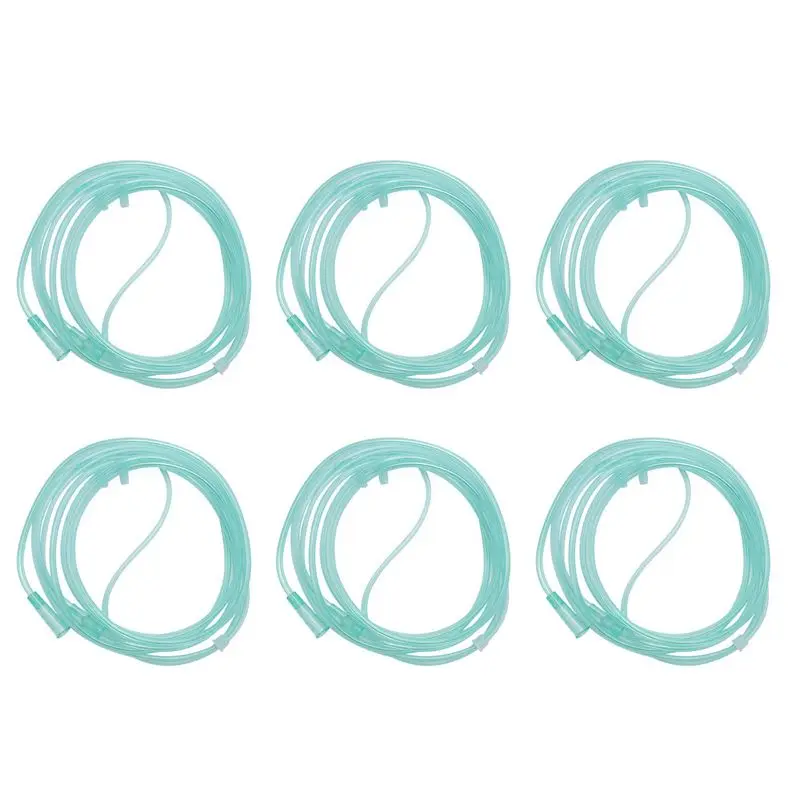 

L81A 2025-24Pcs Oxygen Cannulas 2 Meters Nasal Cannula Soft Nasal Oxygen Tubing O2 Cannula For Adults