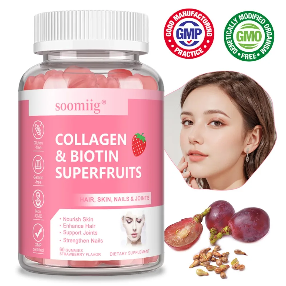 Collagen and Biotin - Hair Skin Nails, Joints, Daily Wellness, Mobility Support, Glowing Beauty, Skin Elasticity, Bone Support