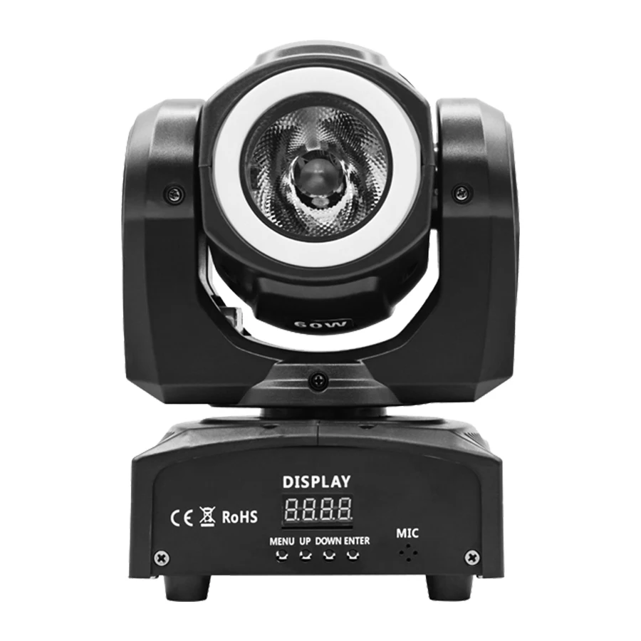 Imagem -02 - Rgbw Moving Head Beam Lamp em 60w Dmx512 Controlador dj Lamp Natal Ktv Bar Disco Equipamento de Iluminação Profissional Stage