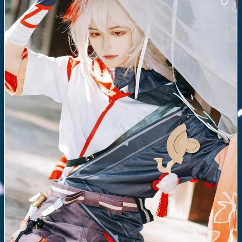 

Kaedehara Kazuha Costume Genshin Impact Kazuha Cosplay Kimono Warrior Full Uniform Wig Halloween Costume Carnival Suit AS5GKUI98