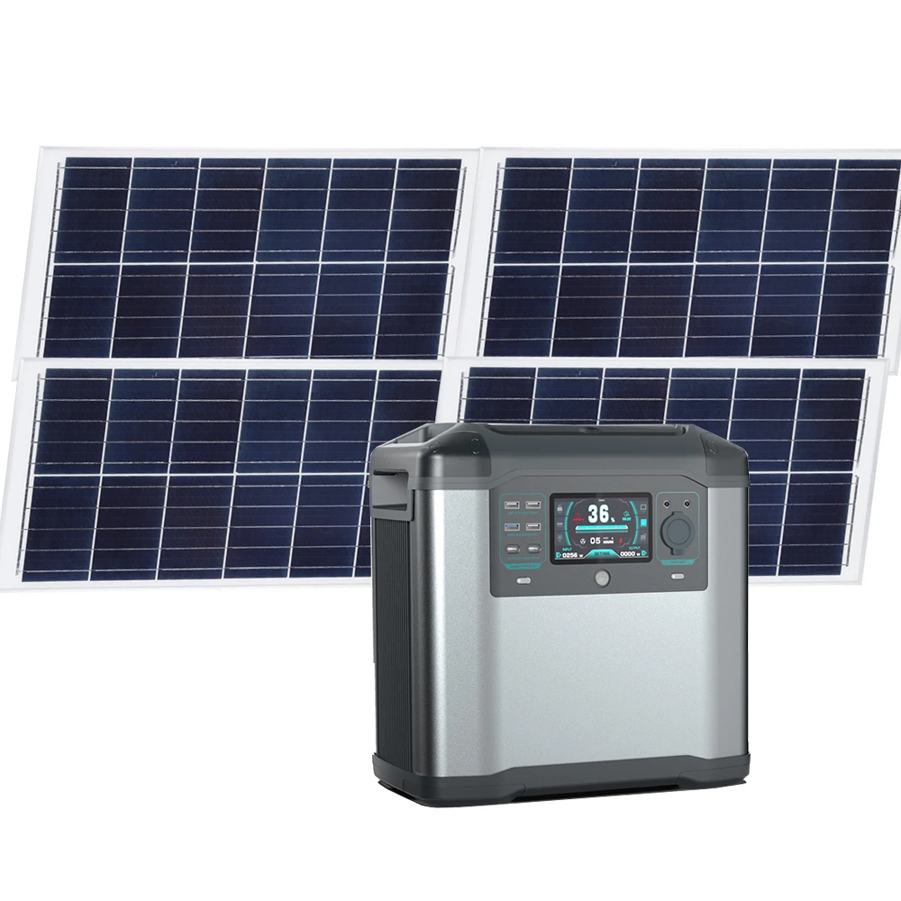 Solar Portable Power Station 2000W 1573Wh Large Capacity Outdoor Portable Power Station