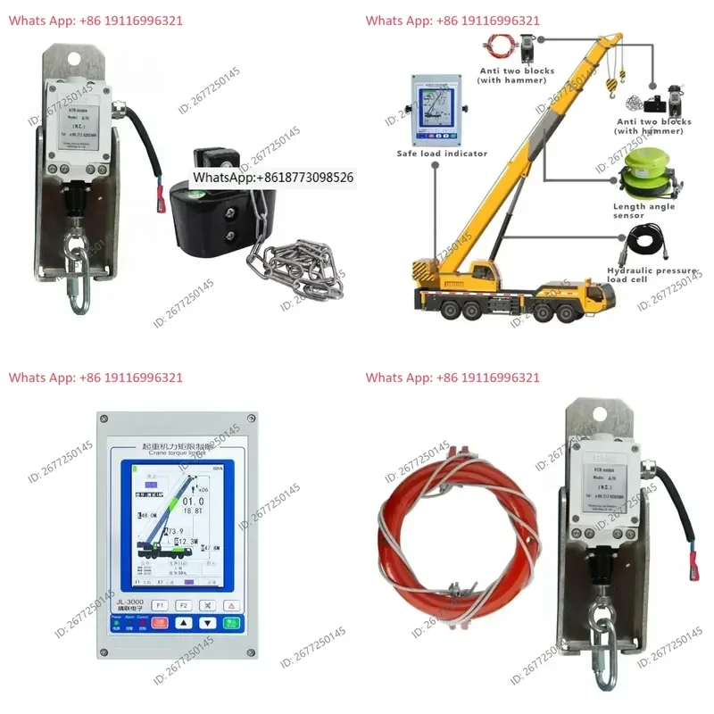 Complete set of Load Torque Indicator Safety Load Indicator with length and angle sensors up to 18 meters