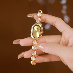 BS Brand Light Luxury Brand Women Watch Bracelet Vintage Jewelry Oval Waterproof Ladies Fashion Temperament Quartz Wristwatches