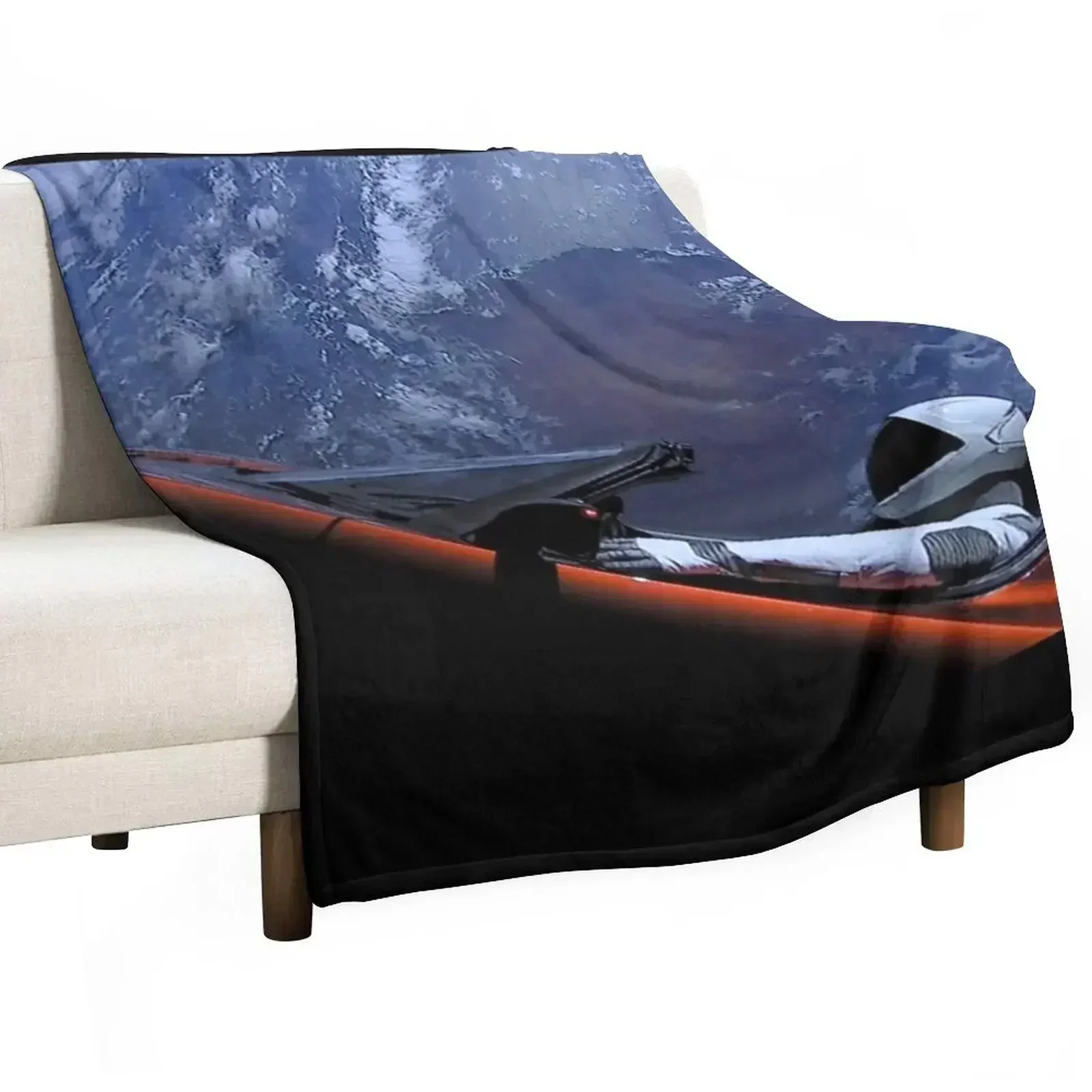 

The SpaceX Starman Throw Blanket Sofa Quilt halloween manga Blankets