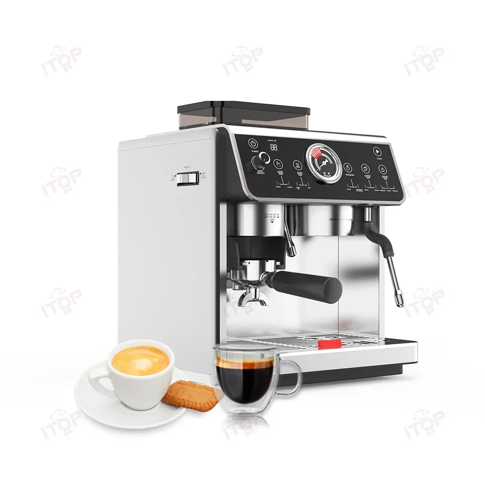 Filter 19bar  Pump Bean To Cup Espresso Coffee Machine Coffee Maker With Grinder For Home And Office